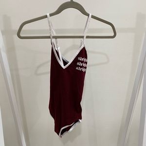 Burgundy bodysuit